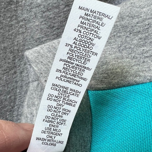 Adidas Ladies XS ZNE SS Crew Rec Sweatshirt Short Sleeve Training Shirt Blue 4-6 - Picture 7 of 8